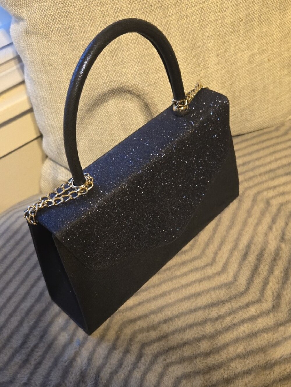 Elegant Navy Sparkle Top-Handle Evening Bag ๐ Women's - Picture 8 of 8